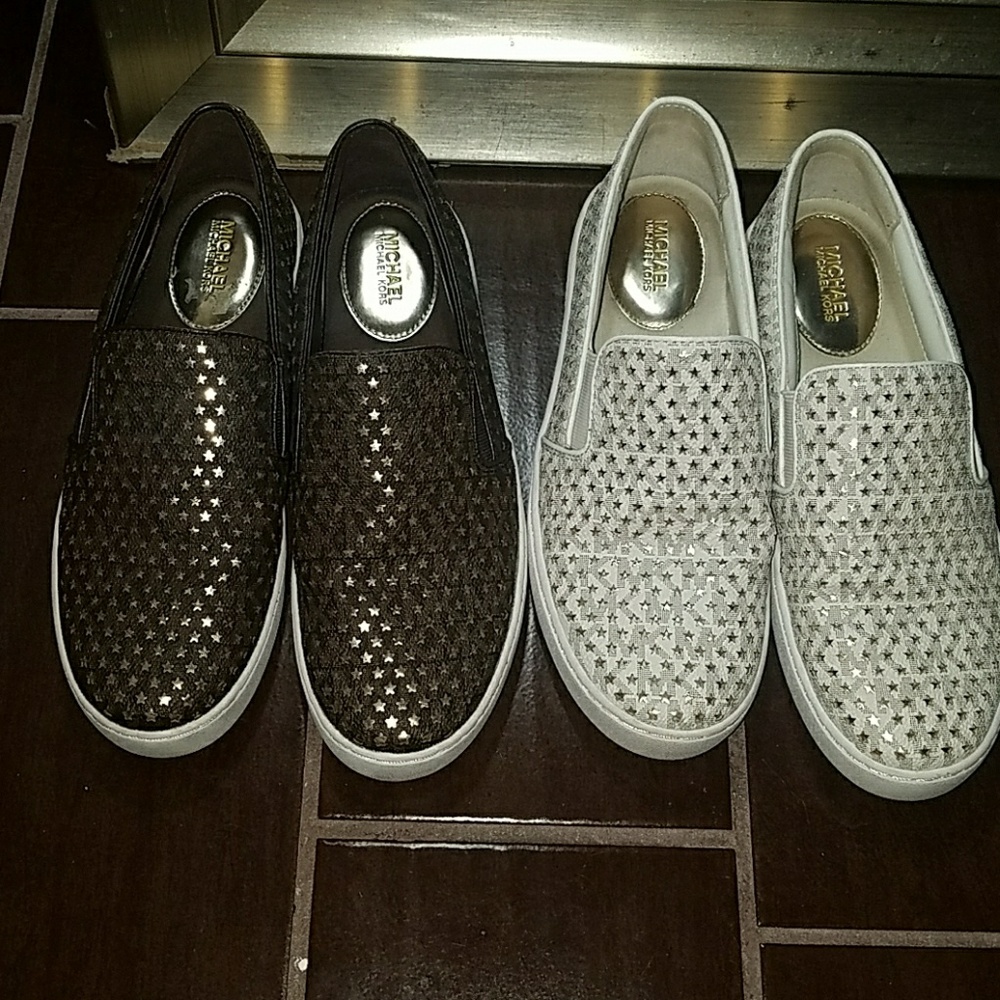 2 pairs of Michael Kors sneakers